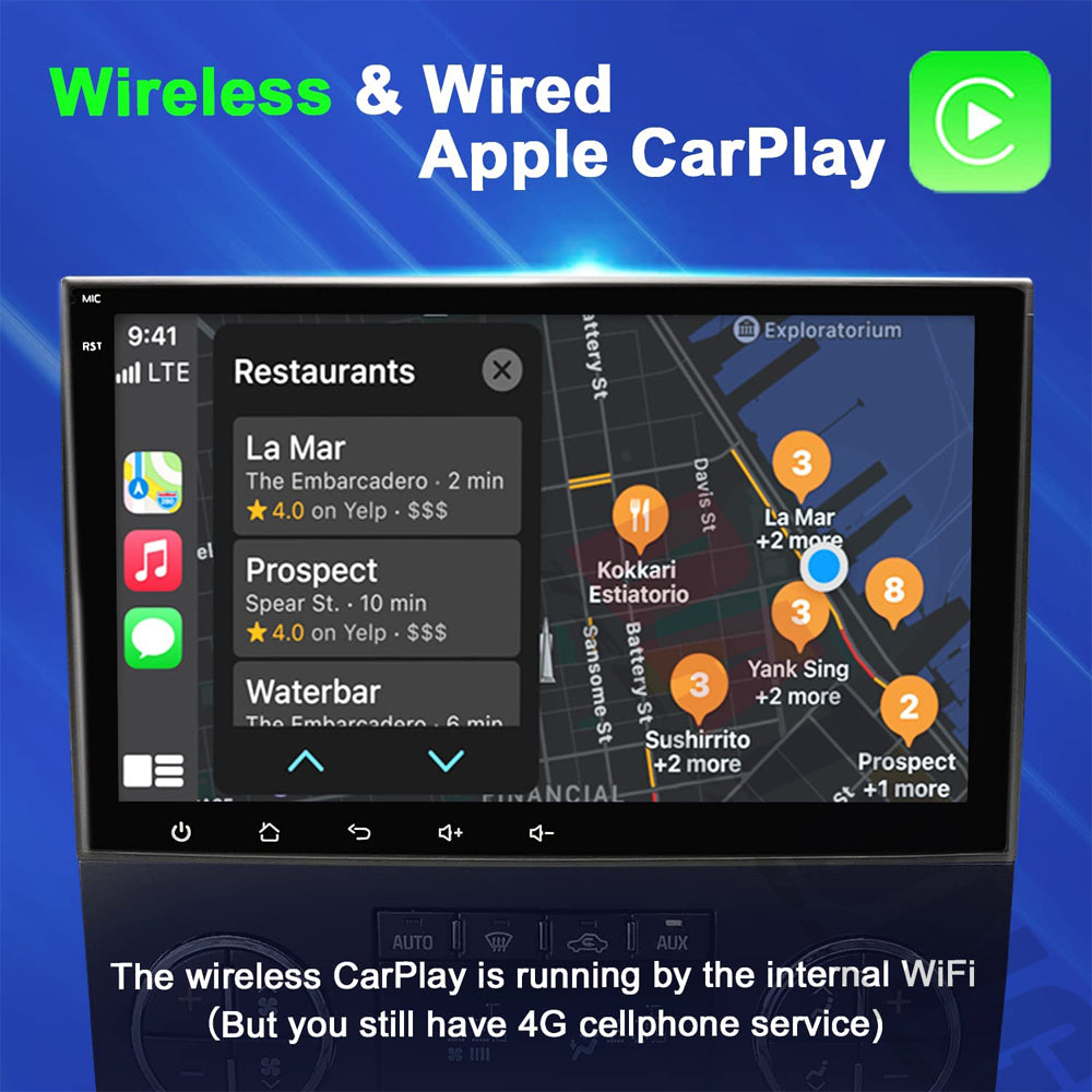 Datong Technology Android 10 Car Stereo for GMC for Chevy Silverado Wireless CarPlay & Wired Android Auto Car Radio Dual Bluetooth DSP AM/FM GPS Navigation WiFi 8 Inch in-Dash Head Unit