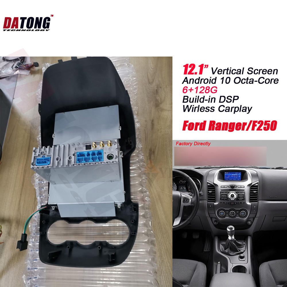 Datong Technology 12.1'' Android 10 Car Radio Tesla Vertical Screen for Frod Ranger F250 GPS Navigation DSP RDS Car Radio Android IPS AM/FM RDS