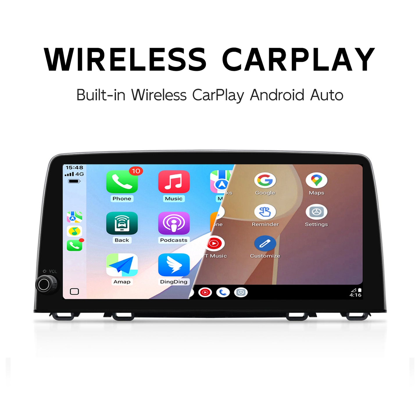 10.33 Inch Android Car Radio for Honda CR-V RW RT 2017 - 2023 CRV Wireless CarPlay Android Auto 8Core Car Stereo
