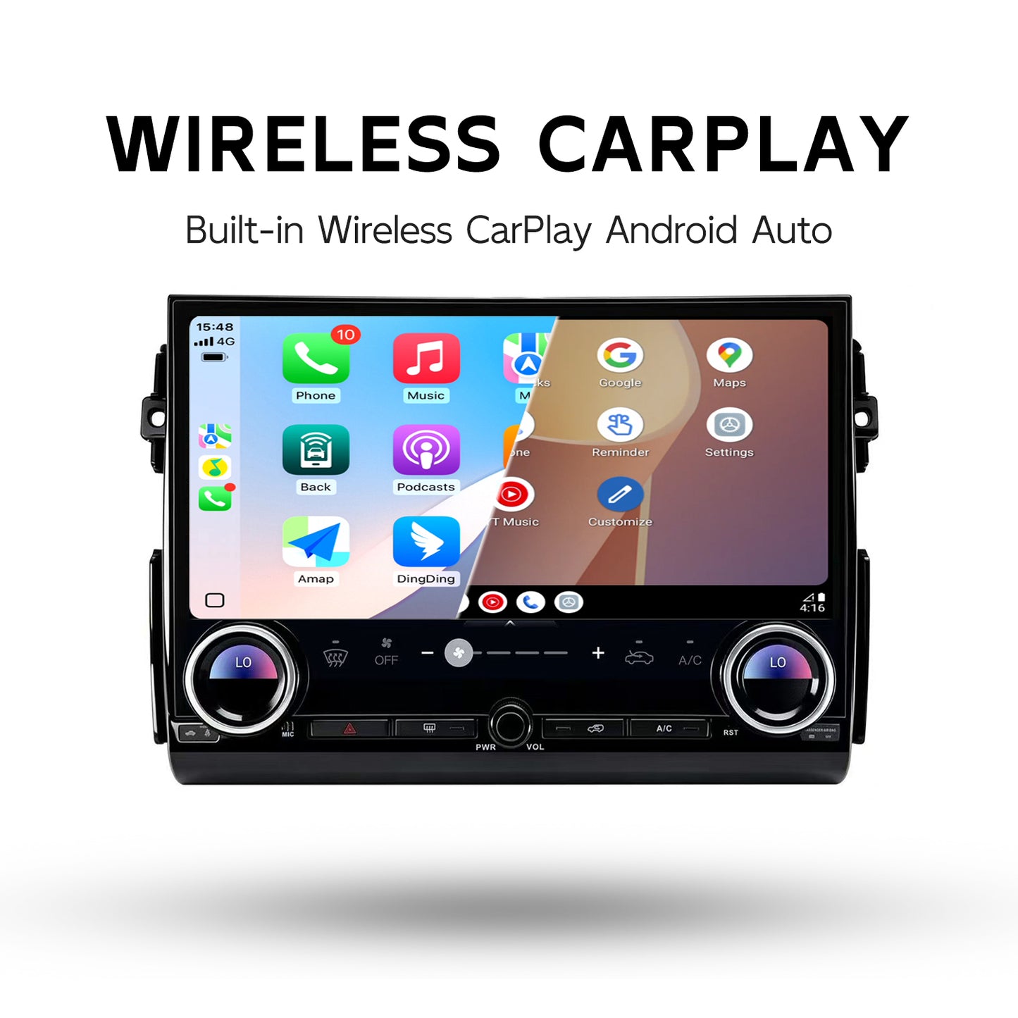 14.6 Inch Android Car Radio for Toyota FJ Cruiser 2006-2022 Wireless CarPlay UIS7865 Android 14 8Core Car Stereo