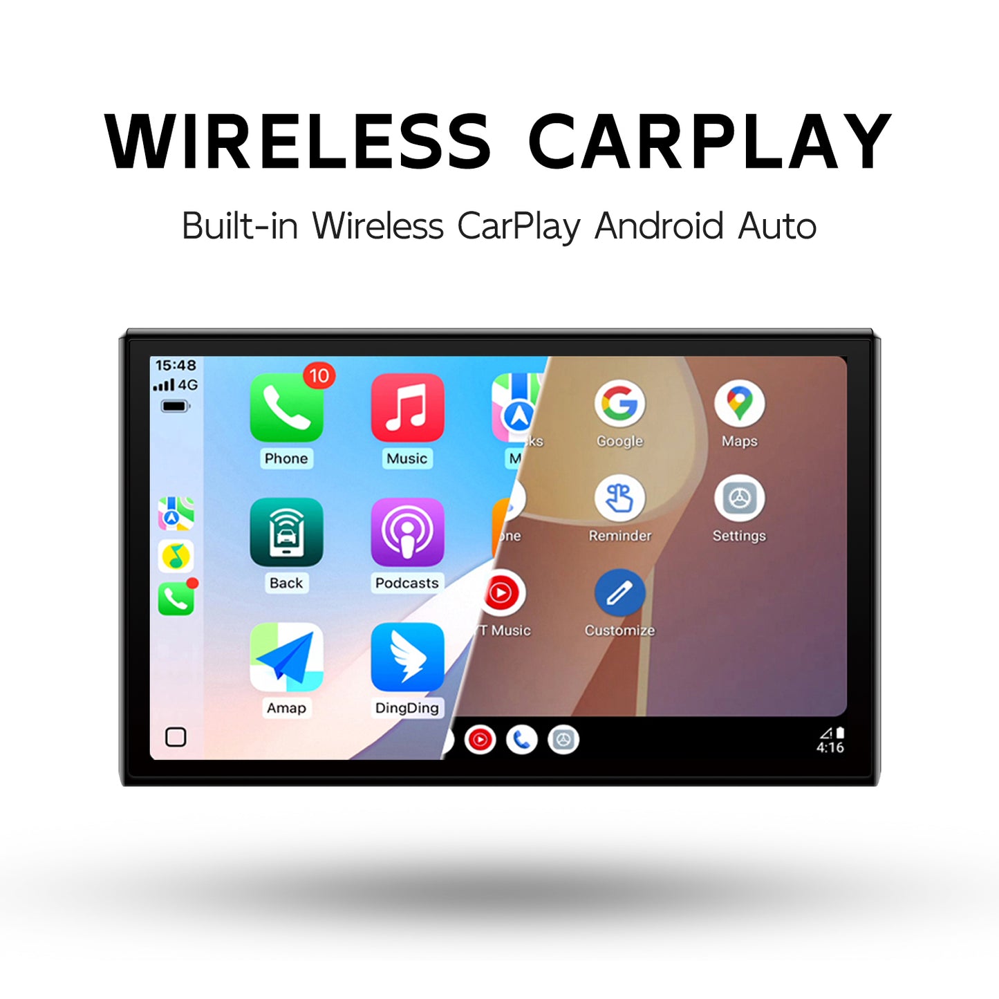 14.6" Android Car Radio for Toyota Tacoma N400 2024 - 2026 Wireless CarPlay Touch Screen 8Core Car Stereo Headunit