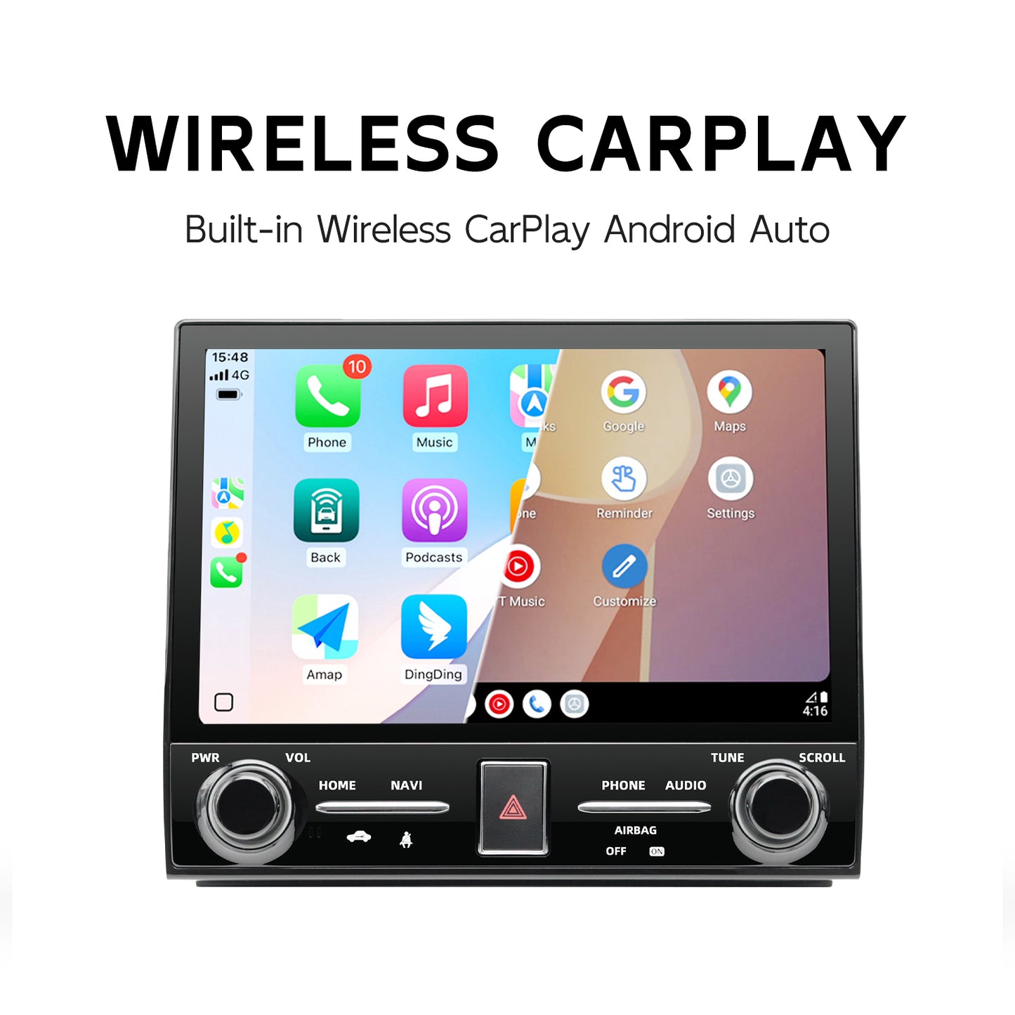 10 Inch Android 14 8Core Car Stereo for Toyota Tacoma 2005 - 2015 Wireless CarPlay DSP GPS Touch Screen Car Radio