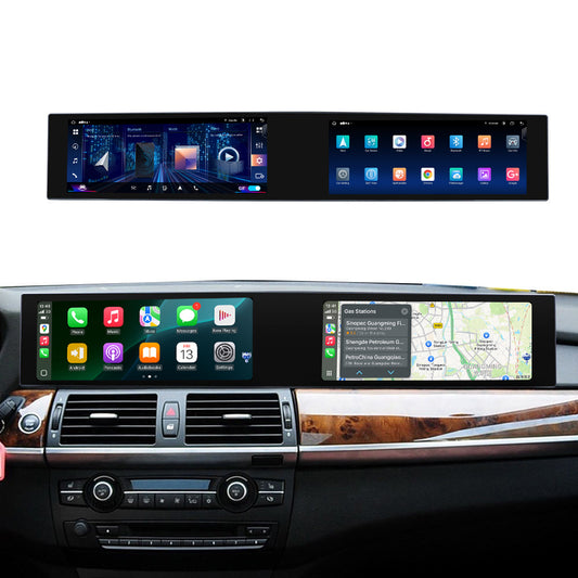 21 Inch Dual Screen 8Core Android Car Stereo Wireless CarPlay for BMW X5 E70 XE E71 CCC CIC