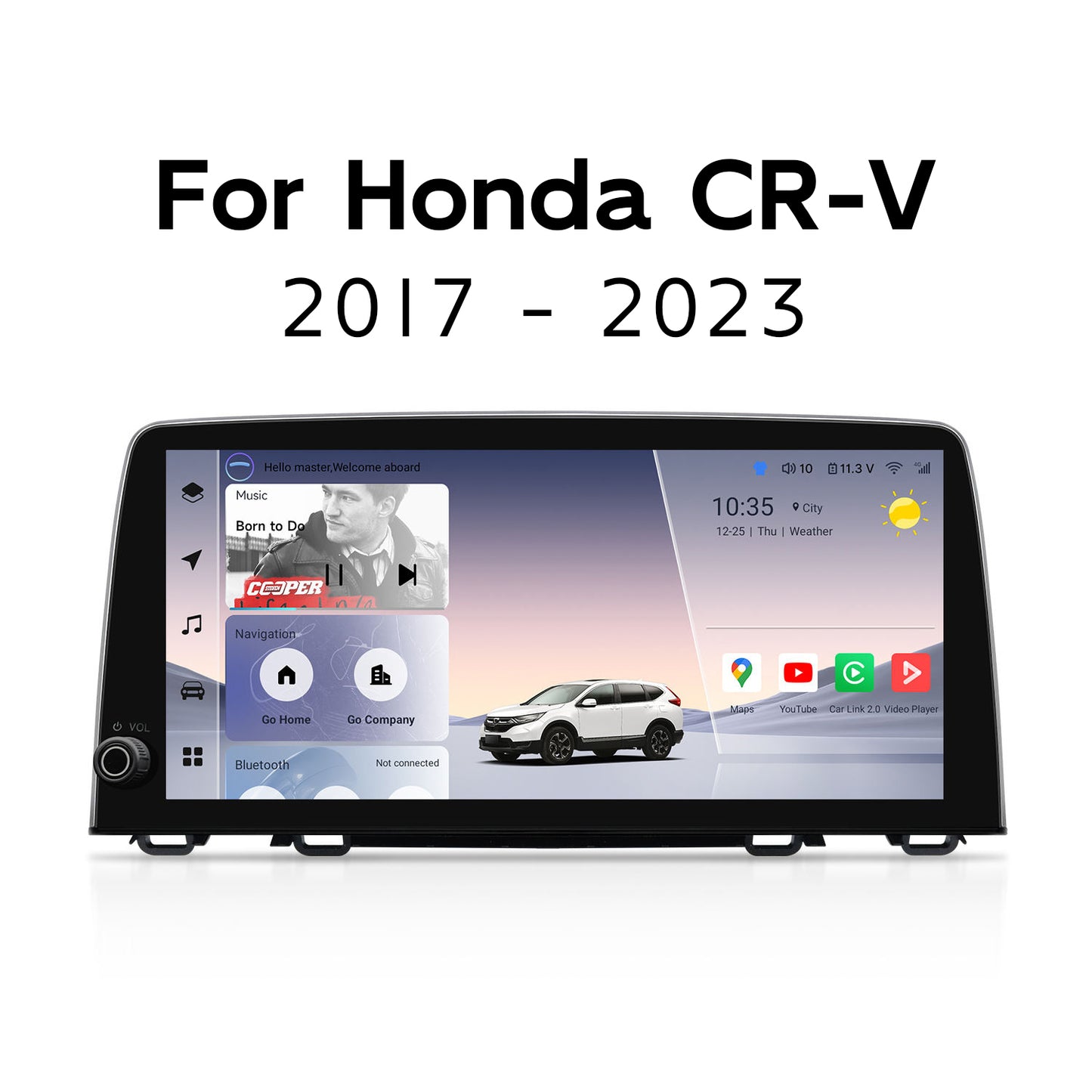 10.33 Inch Android Car Radio for Honda CR-V RW RT 2017 - 2023 CRV Wireless CarPlay Android Auto 8Core Car Stereo