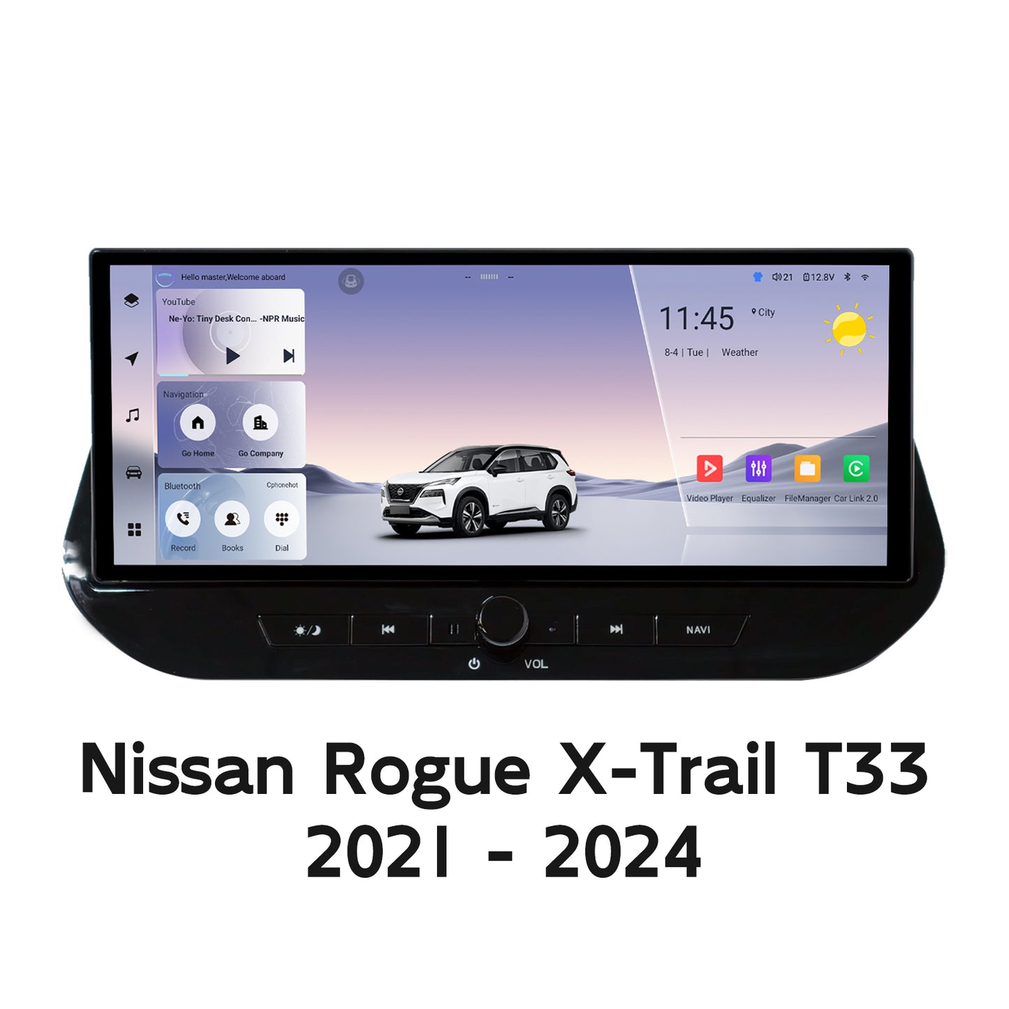 12.3 Inch Android Car Radio for Nissan Rogue X-Trail T33 2021 - 2024 Wireless CarPlay UIS7865 Android 14 8Core Car Stereo