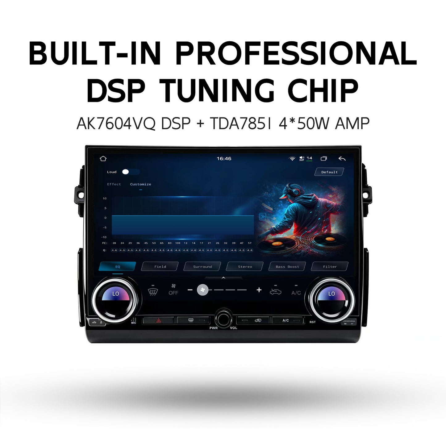 14.6 Inch Android Car Radio for Toyota FJ Cruiser 2006-2022 Wireless CarPlay UIS7865 Android 14 8Core Car Stereo