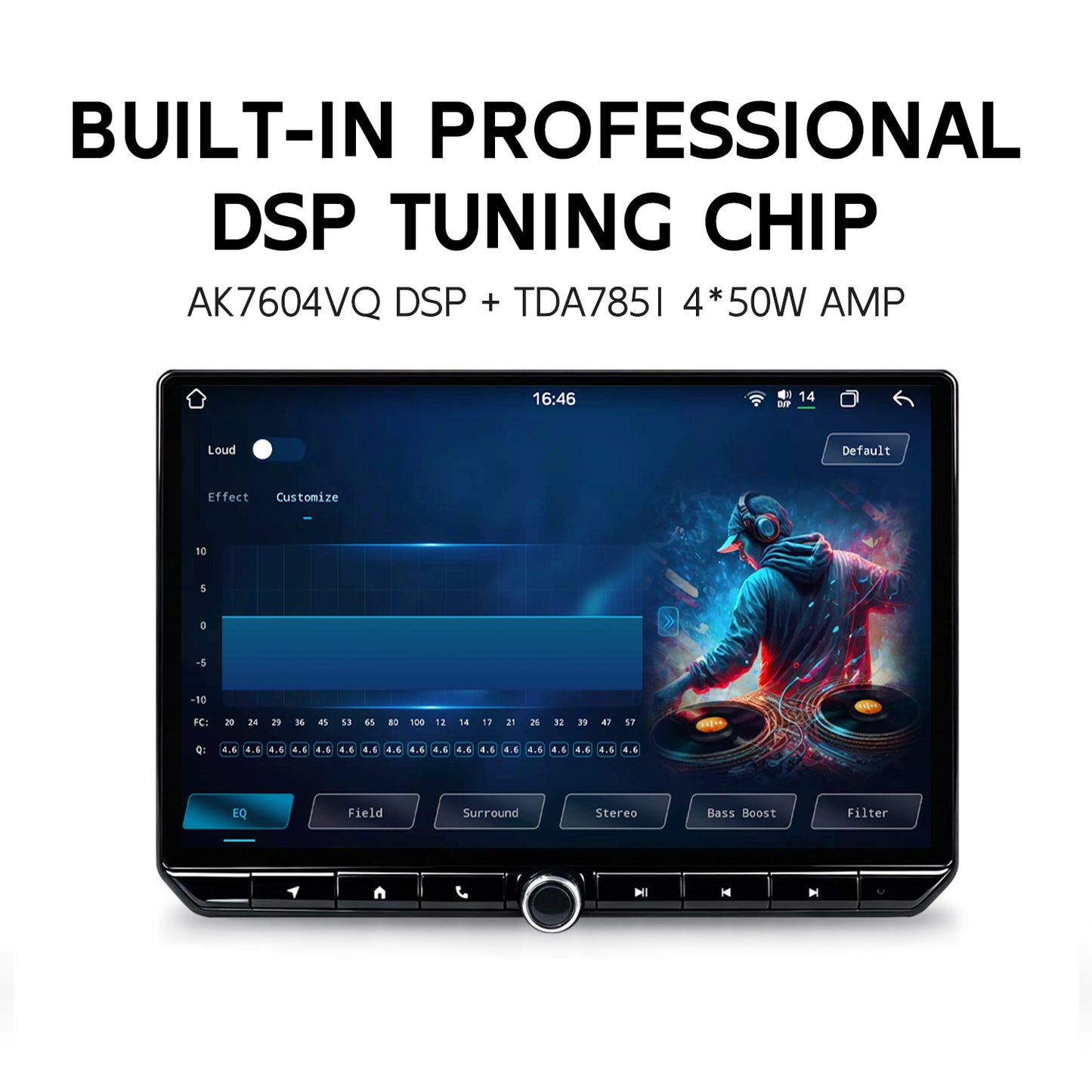 12.5 Inch Car Radio for Toyota RAV4 AX50 2019 - 2025 Wireless CarPlay DSP GPS 8Core Android 14 Car Stereo Player