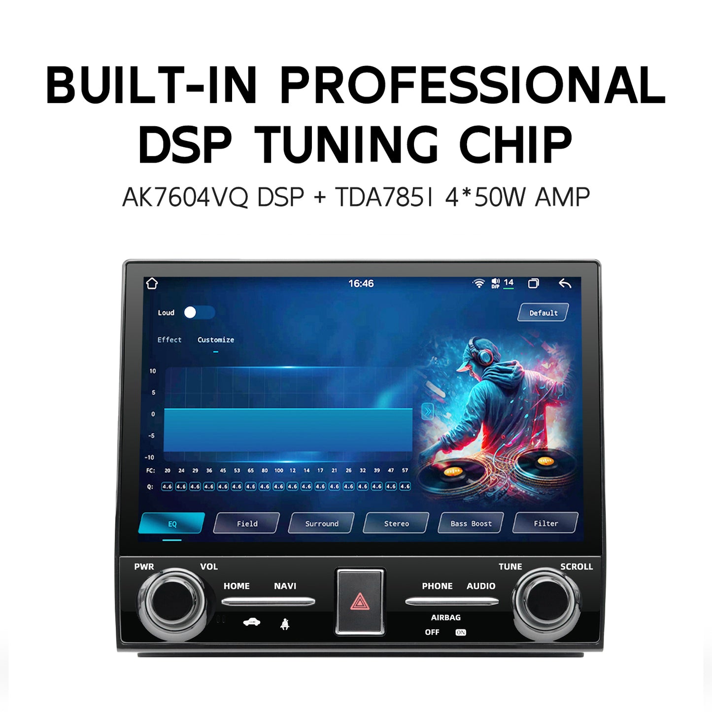10 Inch Android 14 8Core Car Stereo for Toyota Tacoma 2005 - 2015 Wireless CarPlay DSP GPS Touch Screen Car Radio