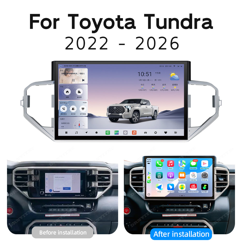 14.6" Android Car Radio for Toyota Tundra XK70 2022-2026 Wireless CarPlay Touch Screen 8Core Car Stereo Headunit