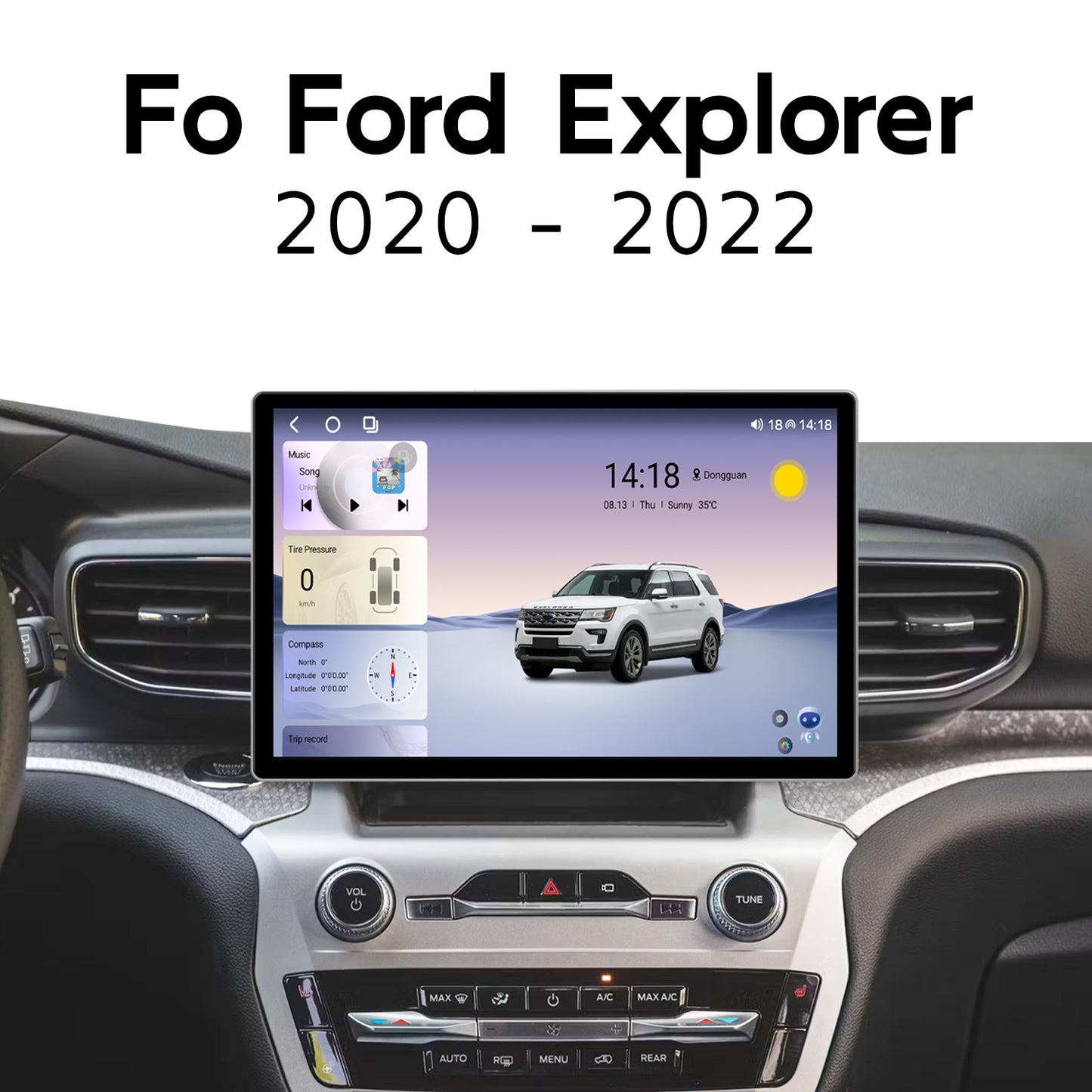 13 Inch Android Car Radio for Ford Explorer U625 2020 2021 2022 Wireless CarPlay UIS7865 Android 14 8Core Car Stereo