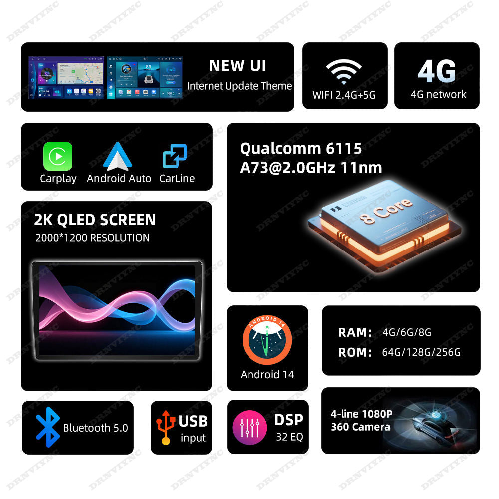 Qualcomm 6115 AK7604 Version 2.0Ghz Android 14